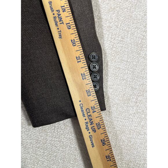 Jos. A. Banks Men’s 46R Brown 100% Wool 2-Button Blazer Sport Coat Office Jacket - Picture 7 of 8